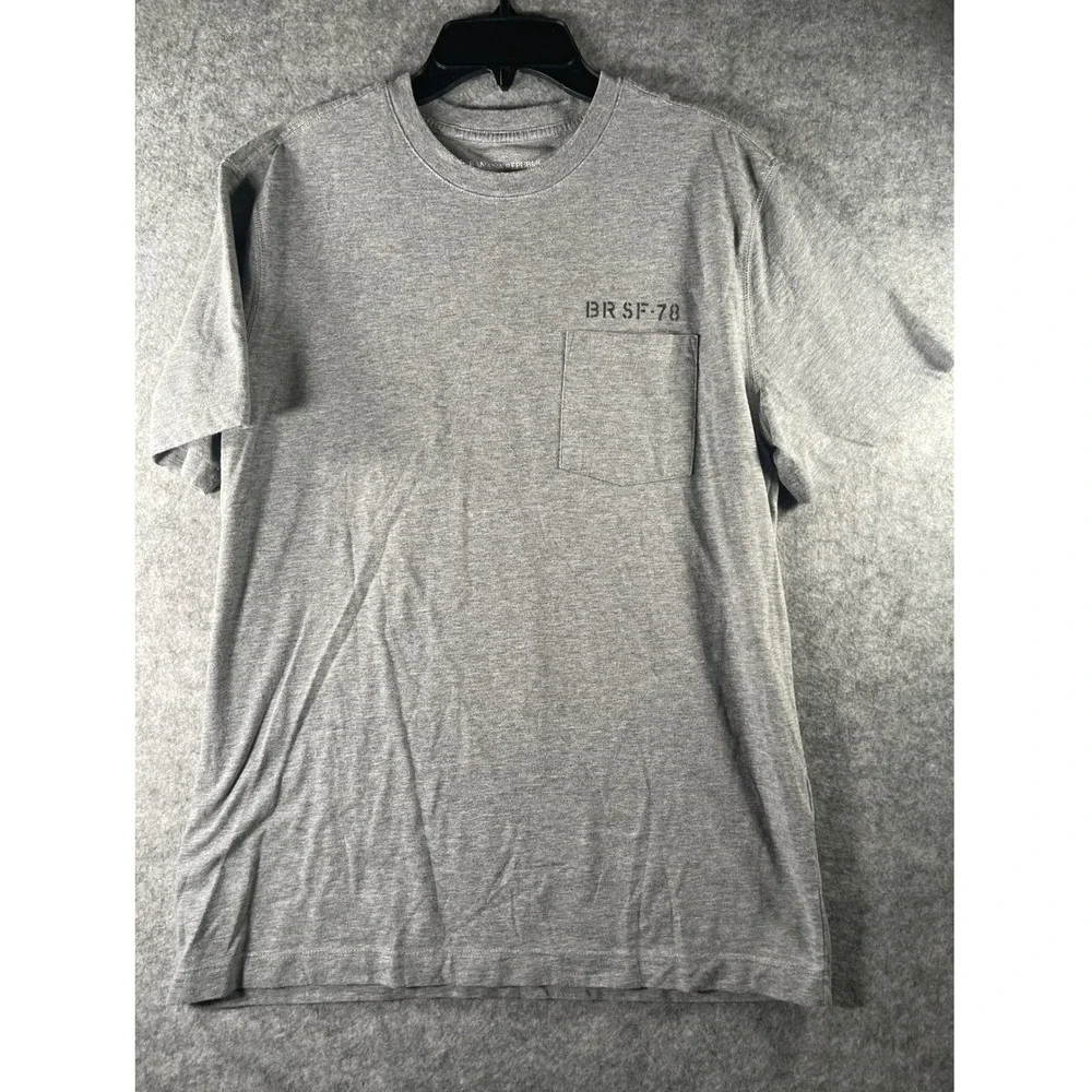 Banana Republic Mens Gray Elephant Graphic Pocket T-Shirt Size M BR SF-78 Safari